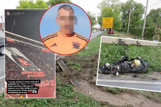 SUZE NA MARAKANI! Delije poslale poslednji pozdrav Darku, koji je poginuo kod Mladenovca, iza njega ostala trudna supruga: "Ljubavi, sve vidiš..." (FOTO)
