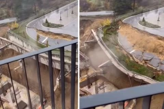 UHAPŠEN BAHATI INVESTITOR IZ KRAGUJEVCA! Zidao bez građevinske dozvole, pa se obrušili potporni zidovi i deo pristupne saobraćajnice! (VIDEO)