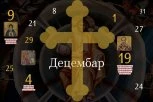 CRKVENI KALENDAR ZA DECEMBAR 2025.