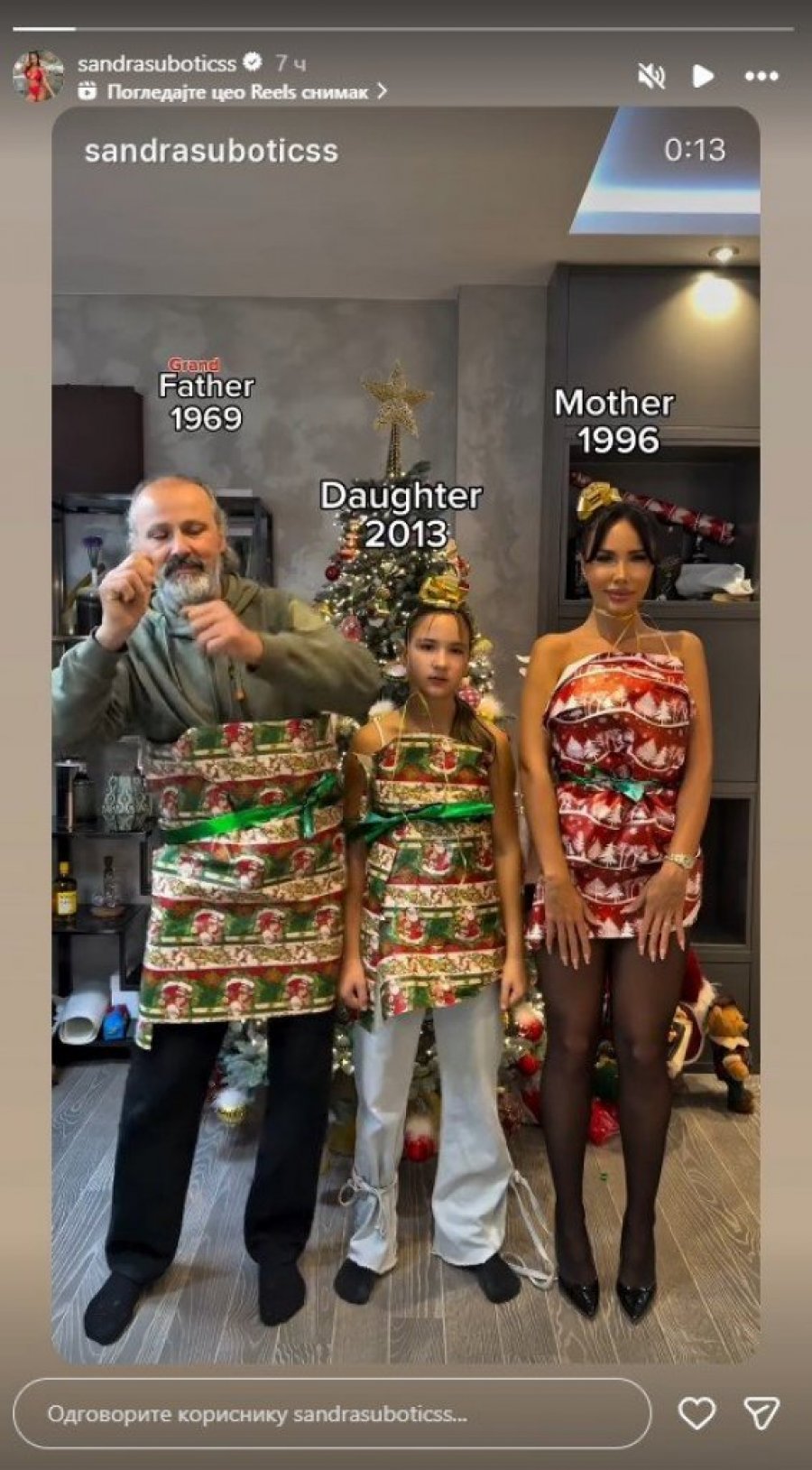 SRAMOTNO! Aleksandra Subotić gola pred ocem i ćerkom, uvila se samo u papri!