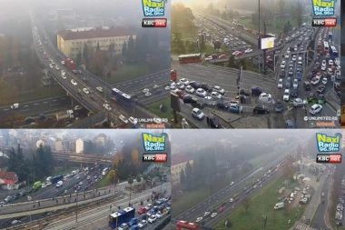 TOTALNI SAOBRAĆAJNI KOLAPS U BEOGRADU: Zakrčena autokomanda, SUDAR NA PANČEVCU, magla nimalo ne pomaže!