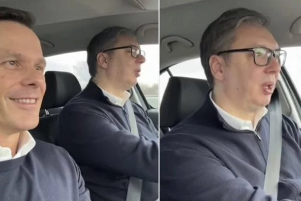 "EVO NAS NA PUTU DO EXPO!" Vučić za volanom poručuje: Mnogo se radujem svemu što nam predstoji u 2026!