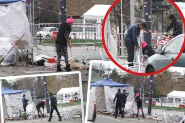 DIJANA HRKA UKLONILA ŠATORE! Propala još jedna blokaderska podvala! (FOTO, VIDEO)