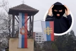 SRAMAN NAPAD NA KOSOVSKU SVETINJU NA VELIKI PRAVOSLAVNI PRAZNIK: Vandalizam sa fantomkom na glavi - kamere sve zabeležile