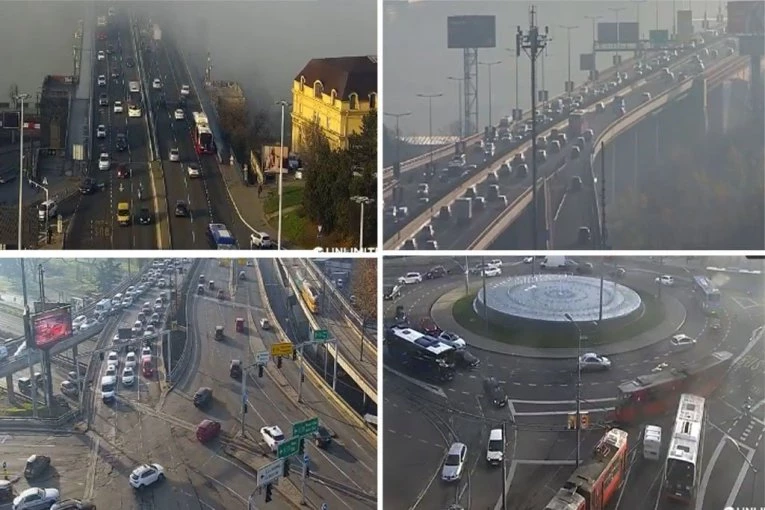 PREKO AUTOKOMANDE SAMO AKO MORATE: Ogromne gužve i ovog jutra na većini beogradskih saobraćajnica, a MAGLA na ovim mestima pravi haos (FOTO)