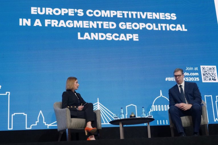 Predsednik Vučić na GLOBSEC forumu "BELTALKS: Beogradski ekonomski razgovori"