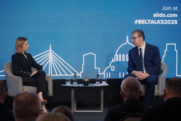 Predsednik Vučić na GLOBSEC forumu "BELTALKS: Beogradski ekonomski razgovori"