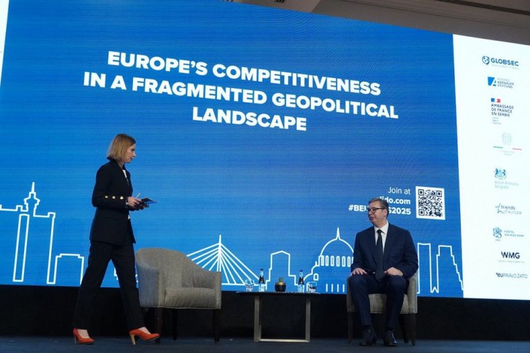 Predsednik Vučić na GLOBSEC forumu "BELTALKS: Beogradski ekonomski razgovori"