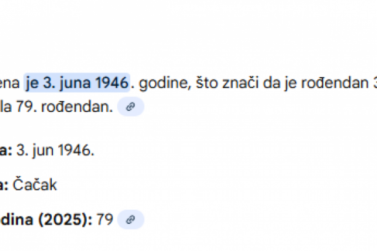 Internet podaci o Veri Matović