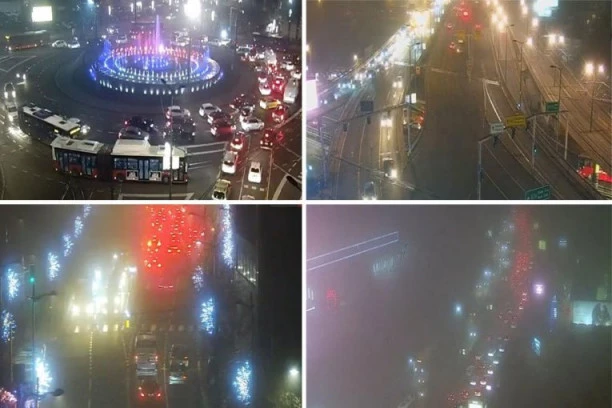 KILOMETARSKE KOLONE U BEOGRADU! Gusta magla napravila potpuni haos u popodnevnom špicu - EVO GDE JE NAJGORE (FOTO)