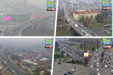 RADNA NEDELJA POČELA, A BEOGRAD STOJI: Totalni haos u saobraćaju, kolone na auto-putu, Gazeli i Pančevačkom mostu