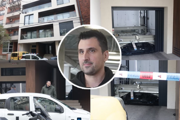 EKSKLUZIVNO! MILKO BJELICA ISPRED AMBISA U KOME MU JE PROPAO AUTOMOBIL! Republika na Vračaru ispred zgrade gde se sinoć odigrao HOROR: Vozilo i dalje priklješteno! (FOTO, VIDEO)