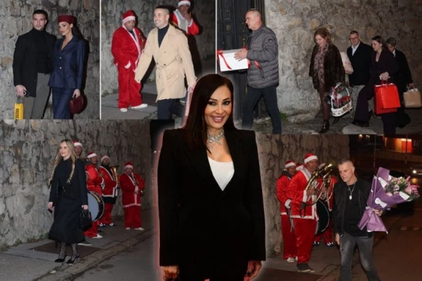 POZNATI KOD CECE ZA NIKOLJDAN: Rodići doneli najveće poklone, trubači prave haos, a Bojana Šijan se POJAVILA SA OVIM NA GLAVI! (GALERIJA)