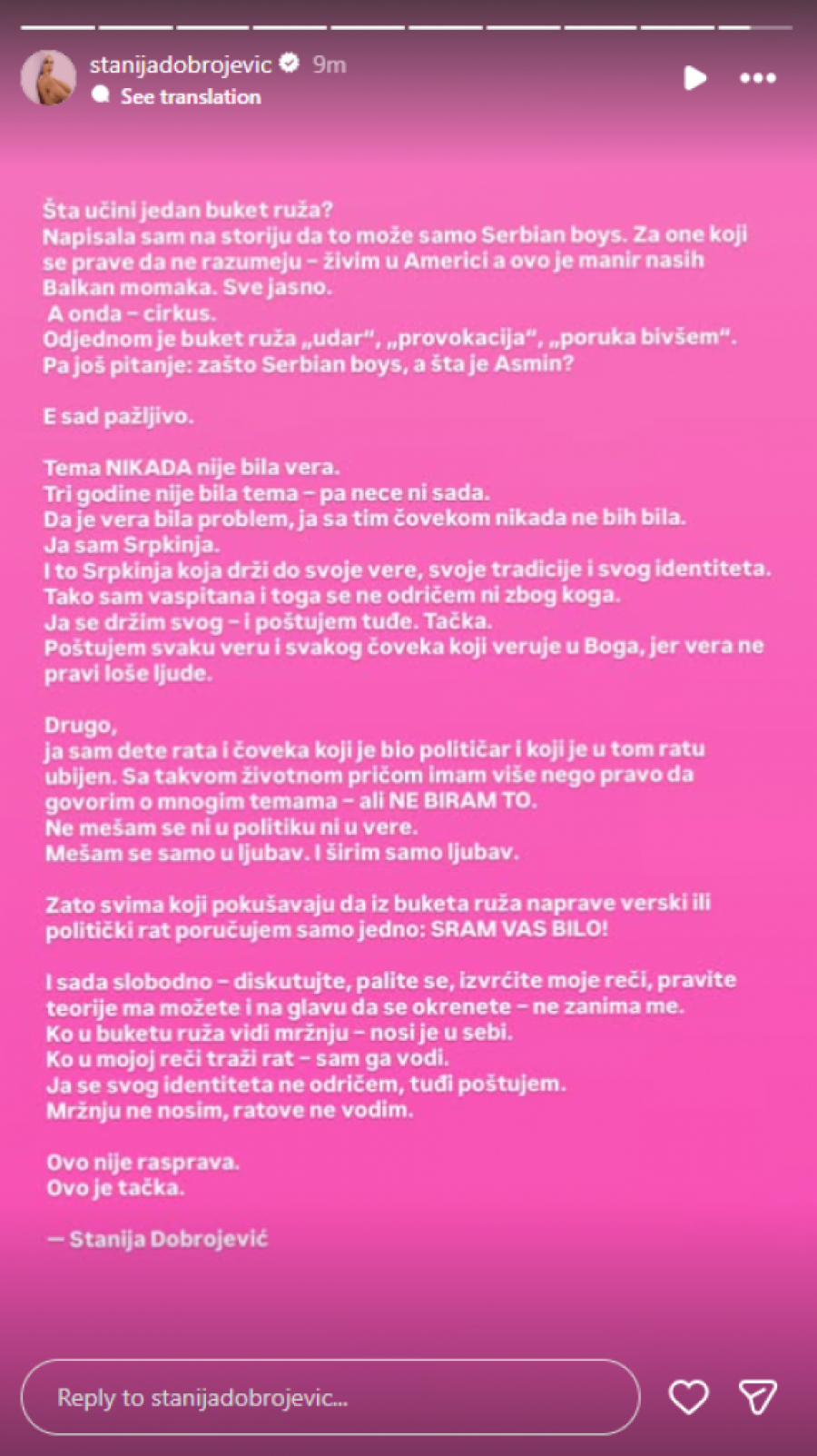 STANIJA DOBROJEVIĆ SE OGLASILA NAKON VESTI O INTIMNOM SNIMKU! Starleta otkrila najveću intimu sa Asminom! (FOTO)