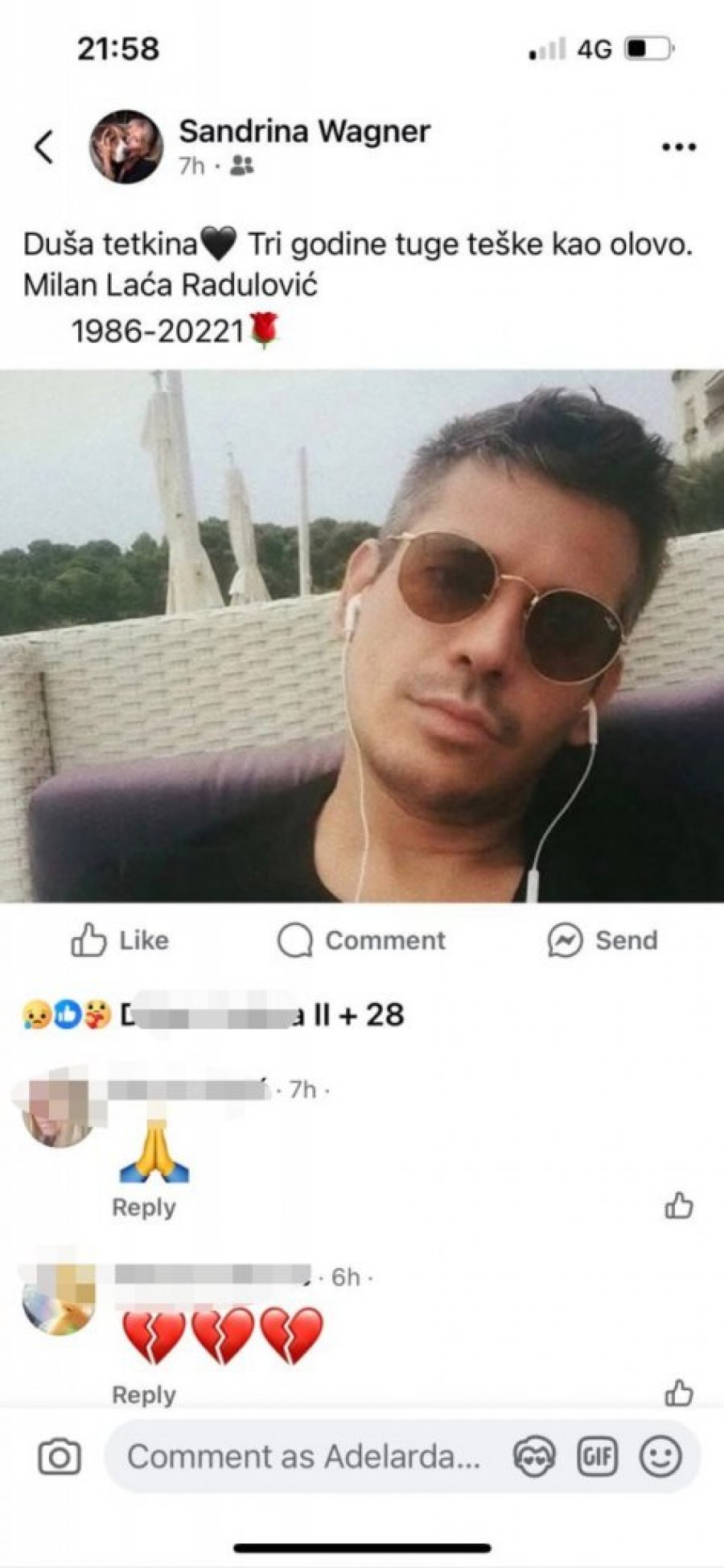 TRI DUGE GODINE TUGE TEŠKE KAO OLOVO! Tuga za Milanom Laćom Radulovićem ne jenjava - BOLI KAO PRVOG DANA!