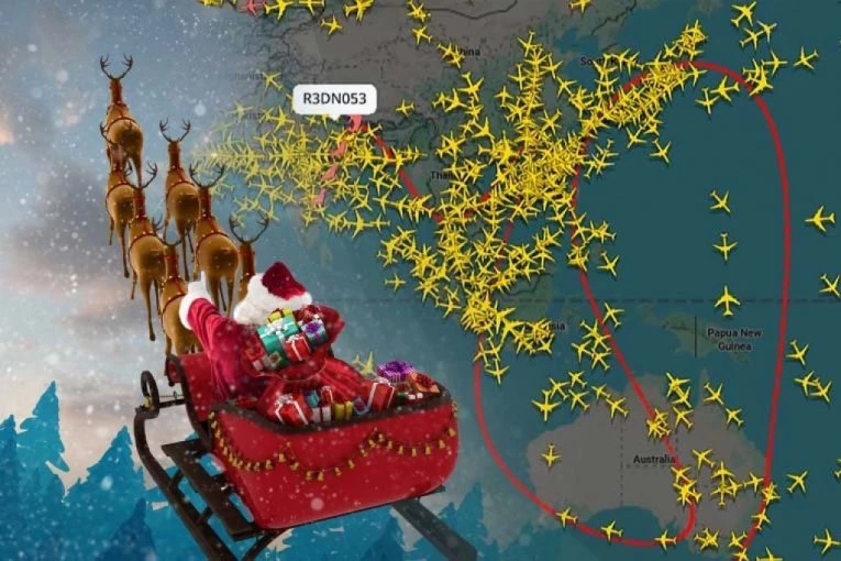 DEDA MRAZOV LET JE UŽIVO PRATILO 100.000 LJUDI! Oči celog sveta uprte u irvase i saonice, a evo gde se sada nalaze! (FOTO)