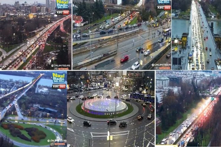 BEOGRAD JE STAO! Mostovi "zatvoreni", Autokomanda začepljena, AUTOMOBILI nemaju kud (FOTO)