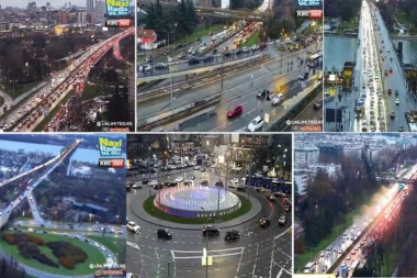 BEOGRAD JE STAO! Mostovi "zatvoreni", Autokomanda začepljena, AUTOMOBILI nemaju kud (FOTO)