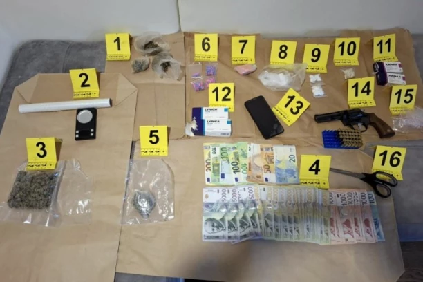 RAZNE DROGE, PIŠTOLJ, MUNICIJA! Policija upala u stan na Paliluli i odmah uhapsila muškarca (27)!