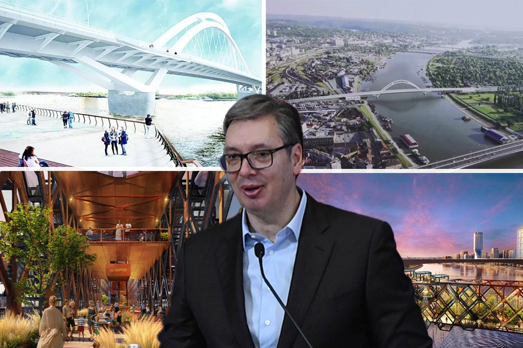 PREDSEDNIK VUČIĆ DANAS NA STAROM SAJMIŠTU! Obilazi radove na izgradnji Novog savskog mosta, pogledajte kako će izgledati! (FOTO)