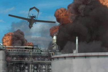 PAKAO U ROSTOVSKOJ OBLASTI! Ruska rafinerija u PLAMENU nakon vazdušnog udara! Grad se tresao od detonacija, ogroman stub dima iznad naftnog giganta! (FOTO, VIDEO)