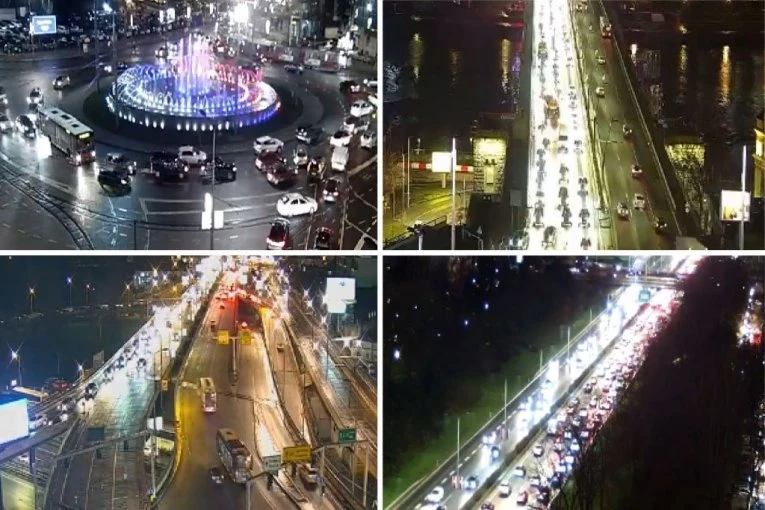 BEOGRAD JE POTPUNO PARALISAN! Susnežica okovala ulice, na mostovima kilometarske kolone! Jedno vozilo POTPUNO UNIŠTENO, policija na terenu! (FOTO, VIDEO)