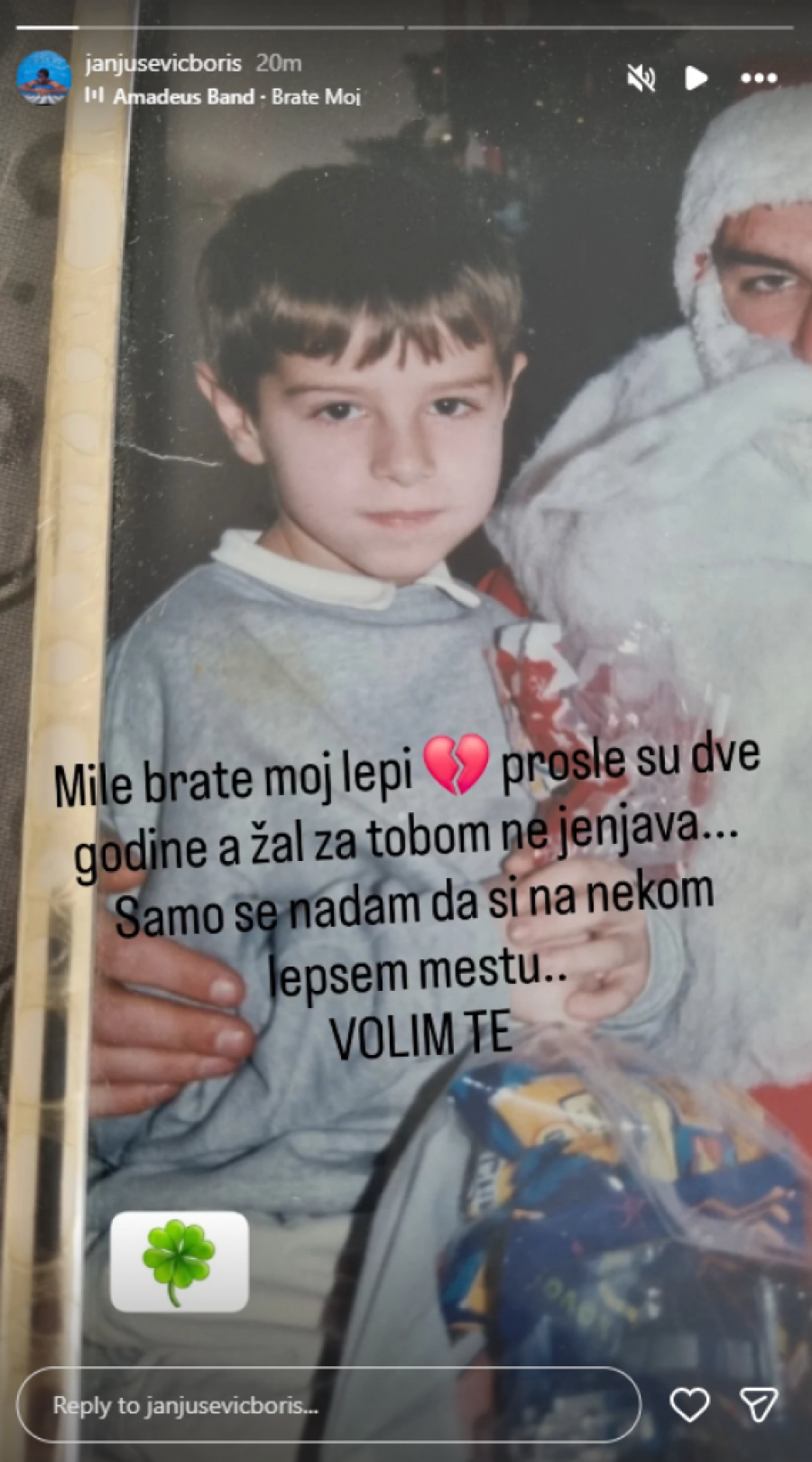PORUKA BORISA JANJUŠEVIĆA CEPA DUŠU NA KOMADE! Neutešni brat podelio fotografiju KOJA TERA SUZE NA OČI!
