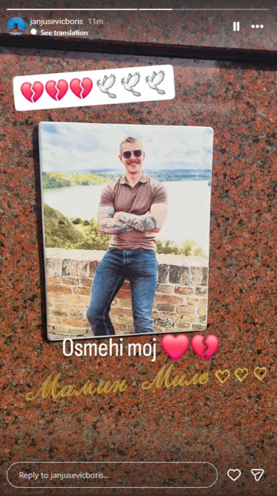 PORUKA BORISA JANJUŠEVIĆA CEPA DUŠU NA KOMADE! Neutešni brat podelio fotografiju KOJA TERA SUZE NA OČI!