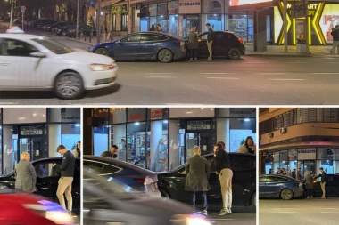 SILOVIT UDES NA SLAVIJI! Automobil se zakucao u Teslu! (FOTO, VIDEO)