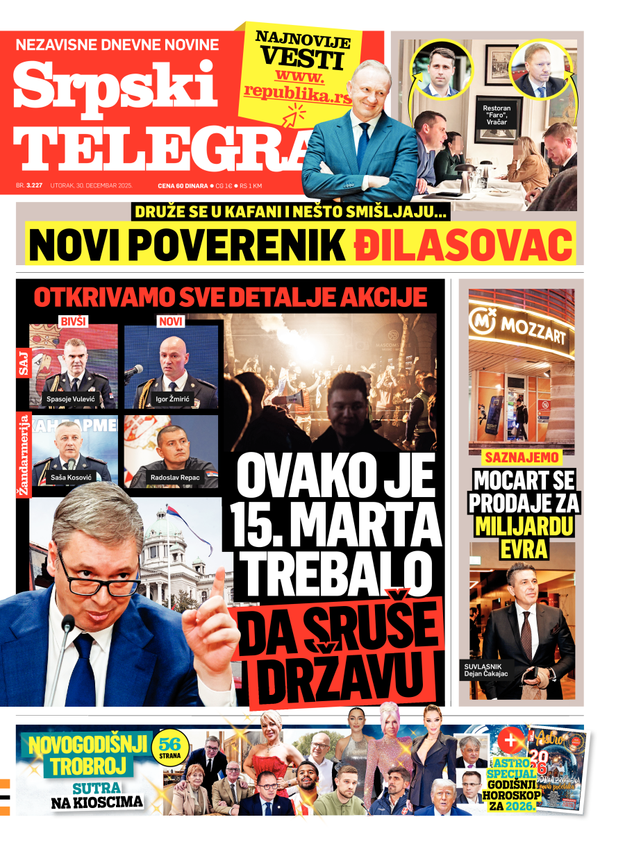 Naslovna strana Srpski telegraf