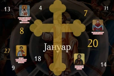 CRKVENI KALENDAR ZA JANUAR 2026.