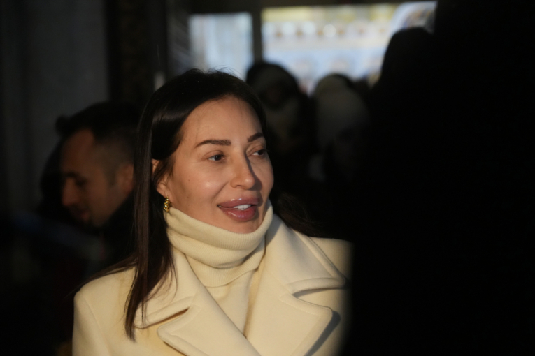 Ceca Ražnatović na božićnoj liturgiji u Hramu Svetog Save