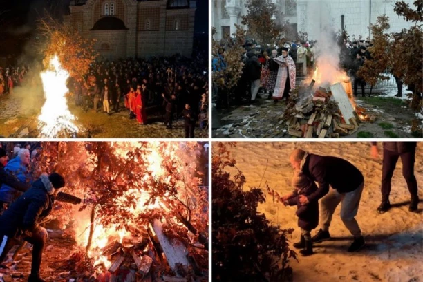 OVAKO JE DOČEKAN BOŽIĆ ŠIROM SRBIJE! Veličanstveni prizori paljenja badnjaka, deca u prvim redovima, a sa Ljubića poručuju: "Ovo stvarno vredi doživeti!" (FOTO,VIDEO)