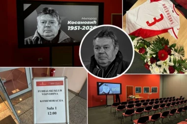 KOMEMORACIJA MILORADU KOSANOVIĆU: Pogledajte najtužniju scenu s oproštaja od legende srpskog fudbala (FOTO, VIDEO)