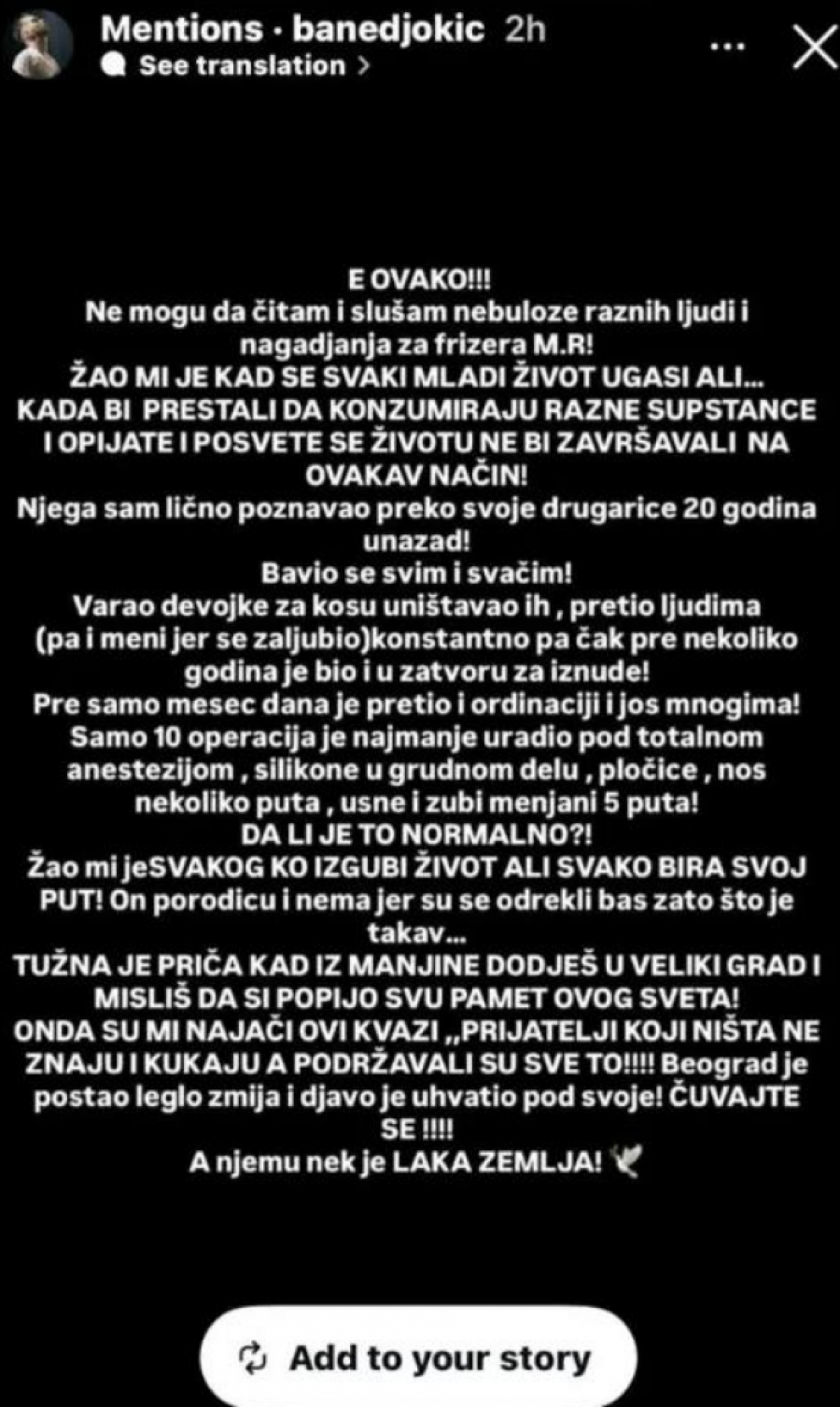 ESTRADNOG FRIZERA JE UBILO NEŠTO MNOGO GORE OD BAKTERIJE?! Uzorci predati na obdukciju, ČEKA SE ZVANIČNA POTVRDA!