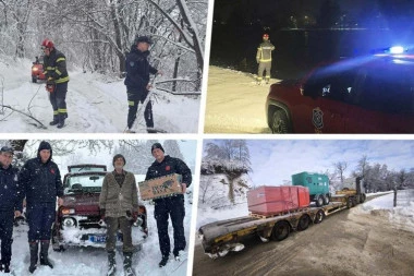 AGREGATI, SPASILAČKE EKIPE I POLICIJA NA TERENU: Neprekidna pomoć građanima zbog snežnih padavina
