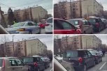HAOS U CENTRU BEOGRADA! Lančani sudar na uglu Kneza Miloša i Nemanjine ulice - policija obavlja uviđaj (VIDEO)