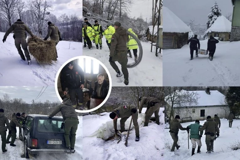OVO JE SLIKA HEROJA! Vatrogasac Miloš Nikolić je oličenje humanosti - uprkos snegu do kolena POMAŽE NAJSTARIJIM SUGRAĐANIMA! (FOTO, VIDEO)