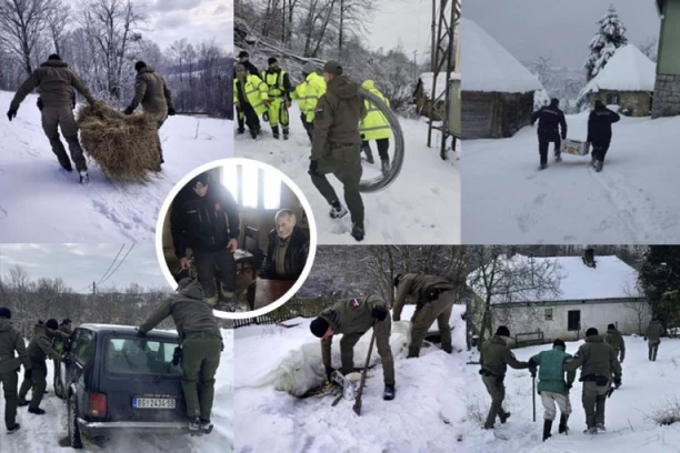 OVO JE SLIKA HEROJA! Vatrogasac Miloš Nikolić je oličenje humanosti - uprkos snegu do kolena POMAŽE NAJSTARIJIM SUGRAĐANIMA! (FOTO, VIDEO)