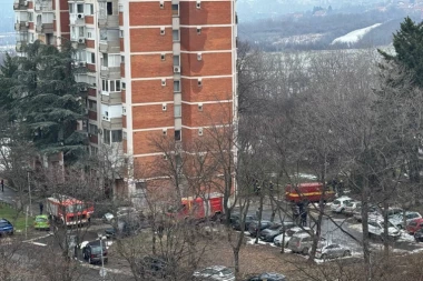 POŽAR U ŽELEZNIKU! Gori sedmi i osmi sprat stambene zgrade! (FOTO)