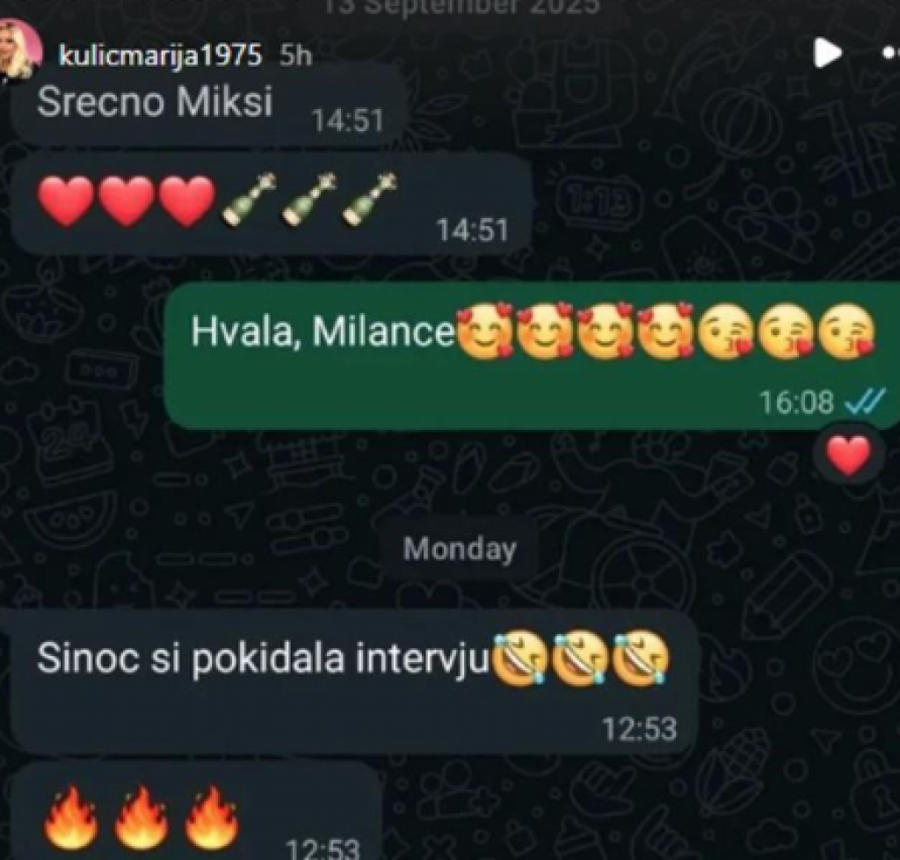 OBJAVLJEN MATERIJAL IZ TELEFONA DISKVALIFIKOVANE MILJANE KULIĆ, EVO ŠTA JOJ JE VODITELJ PISAO: Šok-bomba, kako je došlo do ovoga?!