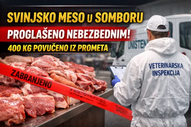 Svinjsko meso u Somboru proglašeno nebezbednim: 400 kg povučeno iz prometa