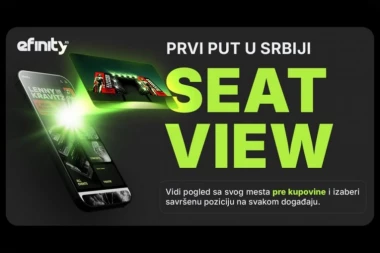 eFinity platforma diktira trendove! Prvi put u Srbiji SEAT VIEW opcija – Pogled sa svog mesta vidite pre kupovine ulaznice