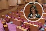 HRVATSKU POSLANICU UDARILA STRUJA U PARLAMENTU: Sve zabeležile kamere, samo je VRISNULA i počela da TRESE rukom (VIDEO)