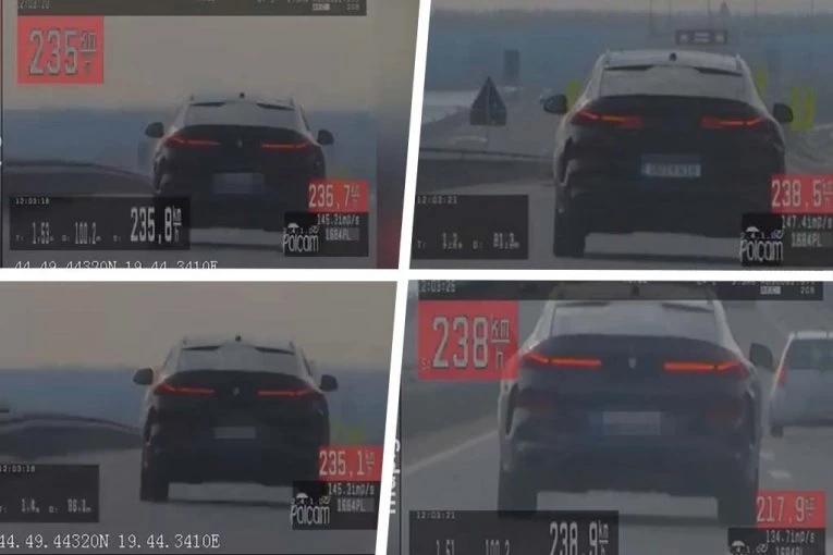 BMW JURI SKORO 240 NA PUTU GDE JE DOZVOLJENO 130! Presretači zaustavili bahatog vozača kod Rume! (VIDEO)