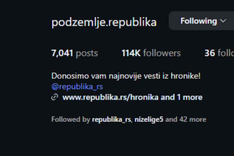 Instagram i TikTok nalozi Republike