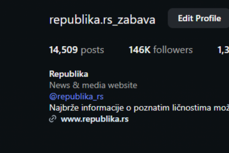 Instagram i TikTok nalozi Republike