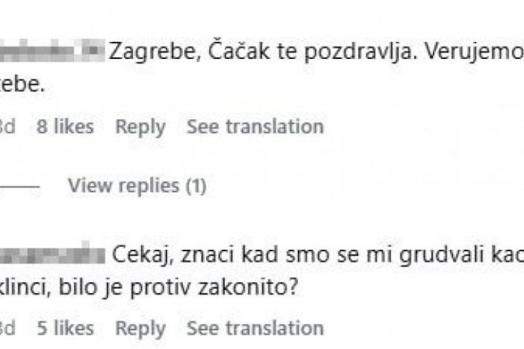Jezivi komentari ispod objave Ane Bekute