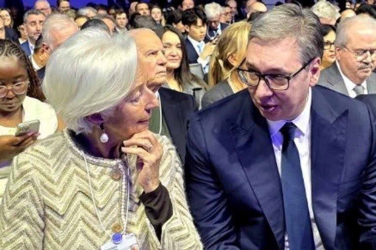 SRBIJA NASTAVLJA DA RADI NA UBRZANOM RASTU! Vučić se sastao sa predsednicom Evropske centralne banke Kristin Lagard u Davosu! (FOTO)