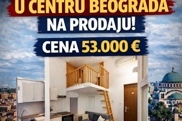 tan od 17 m² u centru Beograda na prodaju – Cena 53.000 €